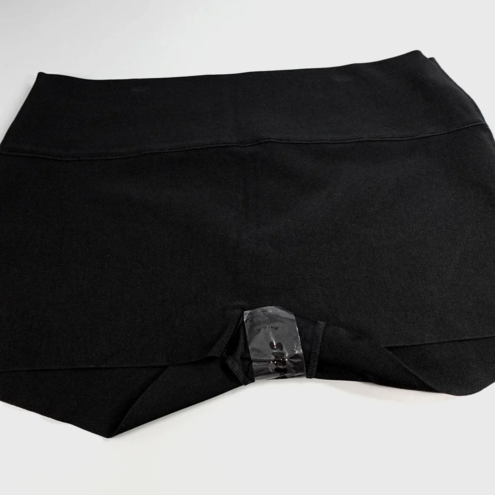 Skims Swim Shorts 4X Onyx‎ Textured Mid-Waist Shape Tummy Control Sporty Resort